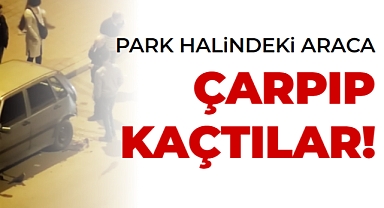 Karaman'da park halindeki araca çarpıp kaçtılar