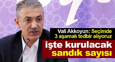 Karaman Valisi Akkoyun: Seçimde 3 aşamalı tedbir alıyoruz