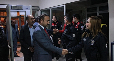 Mesut Soyfidan polis noktalarını ziyaret etti