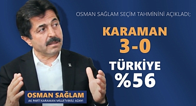 Osman Sağlam seçim tahminini açıkladı: Karaman 3-0, Türkiye yüzde 56