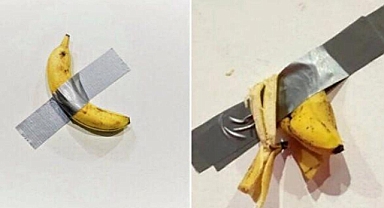 Aç kalan öğrenci sanat eserini yedi