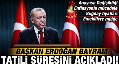 Kabine toplantısı sonrası Başkan Erdoğan'dan önemli açıklamalar
