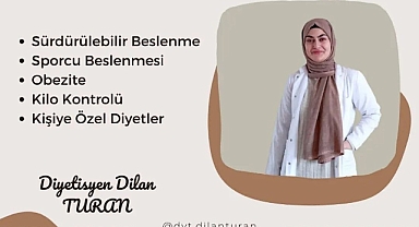 Diyetisyen Dilan Turan, çevrimiçi danışan kabulüne başladı