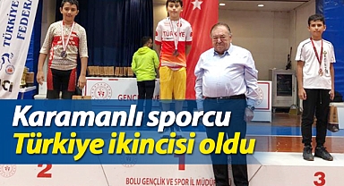 Karamanlı sporcu Fuat Görmen, Türkiye ikincisi oldu