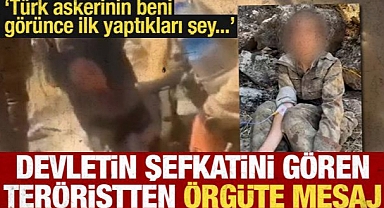 Devletin şefkatini gören teröristten örgüte mesaj!