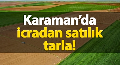 Karaman'da icradan satılık 12 bin 470 metrekare tarla