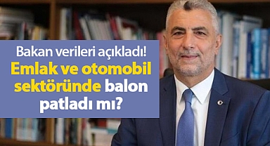 Bakan verileri açıkladı! Emlak ve otomobil sektöründe balon patladı mı?