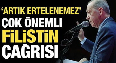 Erdoğan'dan Filistin açıklaması: Ertelenemez bir ihtiyaç