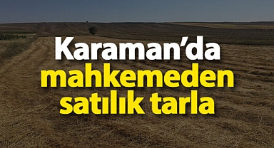 Karaman'da mahkemeden satılık 20 bin 29 metrekare tarla