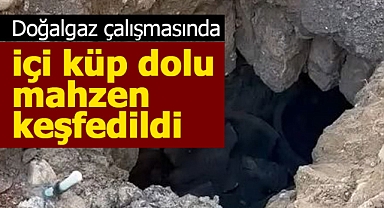 Karaman'ın Ermenek ilçesinde içi küp dolu mahzen bulundu