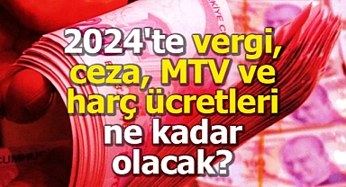 2024'te vergi, ceza, MTV ve harç ücretleri ne kadar olacak?