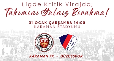 Karaman FK’dan taraftarlarına çağrı: Gelin stadı dolduralım!