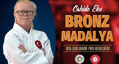 Karamanlı Milli Judocu Cahide Eke, Almanya'dan bronz madalya ile dönüyor