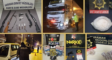 Karaman çeşitli suçlardan aranan 37 kişi yakalandı, 23 kişi tutuklandı!