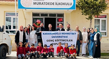 KMÜ öğrencilerinden köy okuluna bağış
