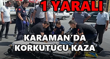 Karaman'da Otomobil ile Motosikletin Kavşakta Çarpışması: Motosiklet Sürücüsü Yaralandı
