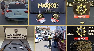 Karaman İl Emniyet Müdürlüğü halkın ve şehrin huzurunu sağlamaya devam ediyor