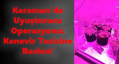 Karaman’da Uyuşturucu Operasyonu: Kenevir Tesisine Baskın