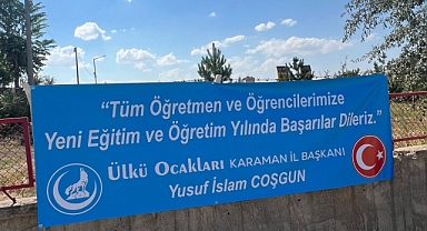 Ülkü Ocakları Karaman İl Başkanlığı Yeni Eğitim Öğretim Yılının Hayırlı Olması Temennilerimizi İlettik.