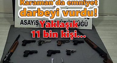 Karaman’da emniyet darbeyi vurdu! Yaklaşık 11 bin kişi...