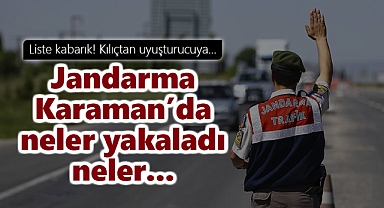 Karaman'da jandarmanın çalışmasında onlarca suç aleti ele geçirildi