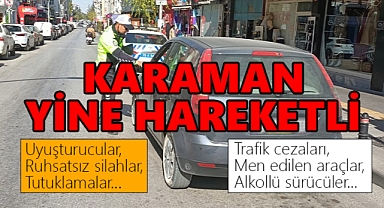 Karaman'daki asayiş çalışmasına trafik cezaları damga vurdu!