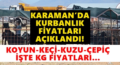 Karaman'da Kurbanlık Fiyatları Açıklandı!