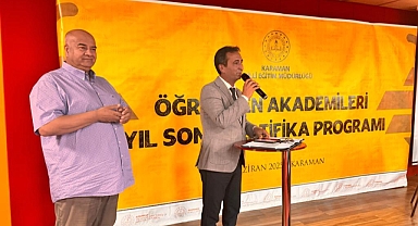 Karaman’da Öğretmen Akademilerinin Finali Sertifika Töreniyle Yapıldı