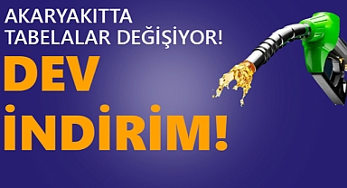 Tabelalar değişiyor: Benzin ve Motorine Büyük İndirim