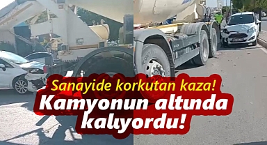 Karaman sanayi sitesinde korkutan kaza!