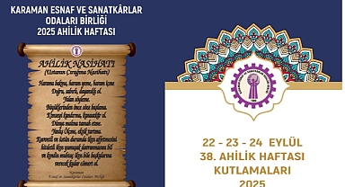 Karaman’da 38. Ahilik Haftası kutlanacak