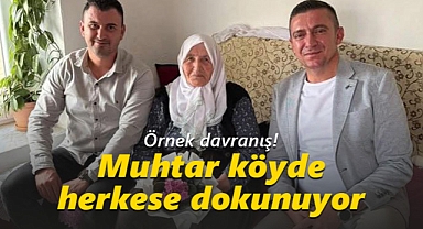 Muhtar köyde vefa günü gerçekleştirdi