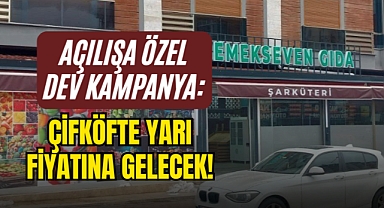 Emekseven Gıda Önünde Açılışa Özel Çiğköfte Kampanyası