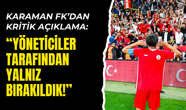 Karaman FK'da oyuncu kalmadı, U19 takımını maça sürüyor!
