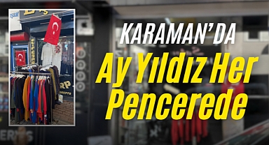 Karaman Belediyesi’nden Esnaflara Bayrak Hediyesi