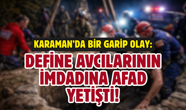 Karaman'da İlginç Olay: Define Avcılarını AFAD Kurtardı!