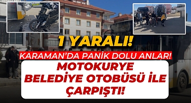 Karaman'da Korkutan Kaza: Motokurye Yaralandı!