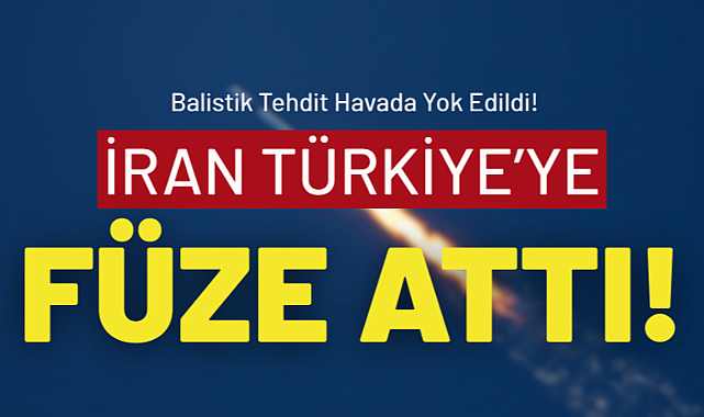 Türk Hava Sahasına Yönelen Balistik Füze İmha Edildi!