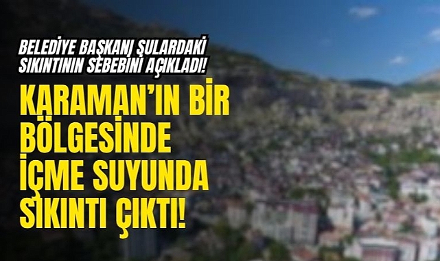 Belediyeden Açıklama: Sularda bulanıklık!