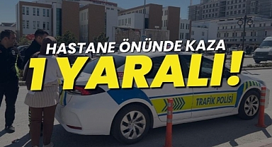 Karaman'da hastane önünde kaza!