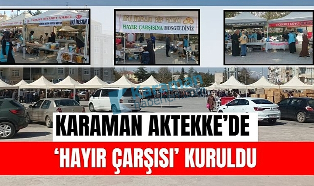 Karaman’da hayır çarşısı kuruldu