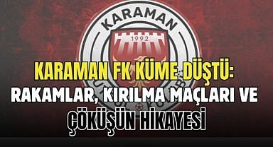Karaman FK küme düştü: Rakamlar, kırılma maçları ve çöküşün hikayesi