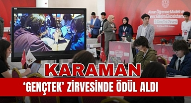 Karaman Gençtek zirvesinde ödül aldı