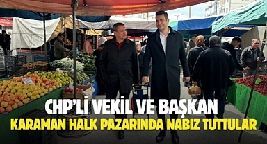 Karaman halk pazarında nabız tuttular
