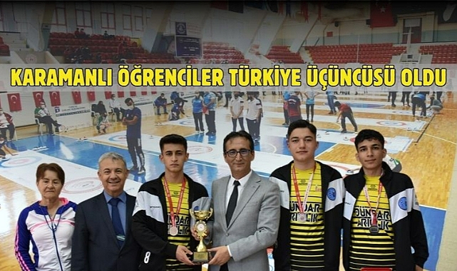 Karamanlı öğrenciler Türkiye üçüncüsü oldu
