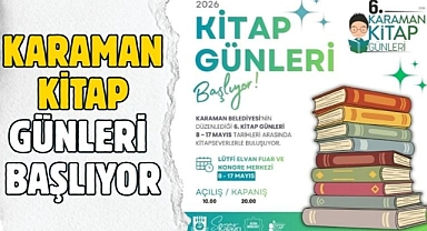 Karaman kitap günleri başlıyor