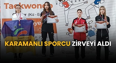Karamanlı sporcu zirveyi aldı
