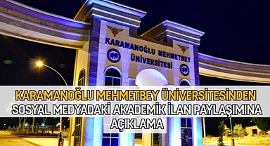 KMÜ’den sosyal medyadaki akademik ilan paylaşımına açıklama