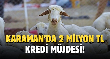 Karaman'da üreticilere 2 milyon TL’ye kadar kredi müjdesi!
