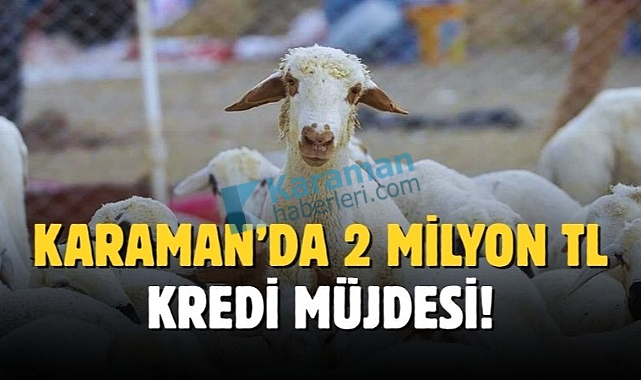 Karaman'da üreticilere 2 milyon TL’ye kadar kredi müjdesi!